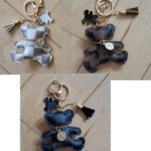Inspired Bear Tassels Keychain or Purse/Handbag Charm - Picture 2 of 6